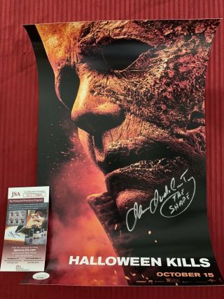 James Jude Courtney Signed 11x17 Poster Michael Myers The Shape Halloween Jsa