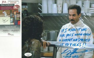 Seinfeld Soup Nazi Autographed 8x10 Photo With Elaine Great Saying Jsa Cert