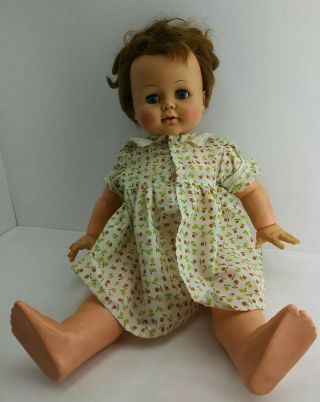 Ideal Toy 22 " Kissy Doll K - 22 Pat Pending W/ Vtg Dress1960 