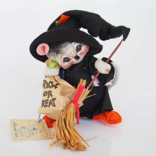 Annalee Mobilitee Doll Vintage Halloween Trick Or Treat Witch Mouse 1993