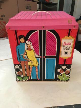 Vintage 1968 Mattel Barbie Family House Carnaby St.  W/ Furniture