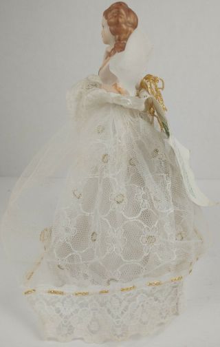 Blarney Porcelain Doll Noelle Christmas Tree Topper Fairy Angel 1900 Ireland A8 2