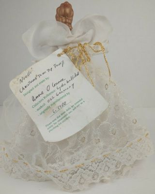 Blarney Porcelain Doll Noelle Christmas Tree Topper Fairy Angel 1900 Ireland A8 3