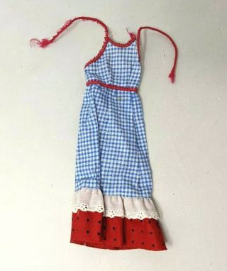 Vtg Best Buy Fashion Mattel Barbie Francie Doll 8644 Patriotic Halter Dress