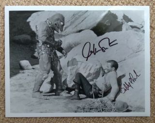 William Shatner Bobby Clark Signed Autograph Star Trek Tos Gorn 8x10