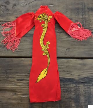 Vintage Mego 1976 Cher Bob Mackie Dragon Lady Dress In Great,  Pre - Owned Cond.
