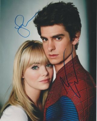 Emma Stone / Andrew Garfield Signed 8 X 10 " Spider - Man " Photo Autograph Auto