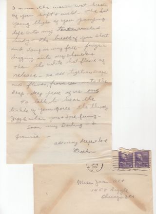 Dick York " Betwitched " Actor Scarce Autographed 2 Page Love Letter To His Wife