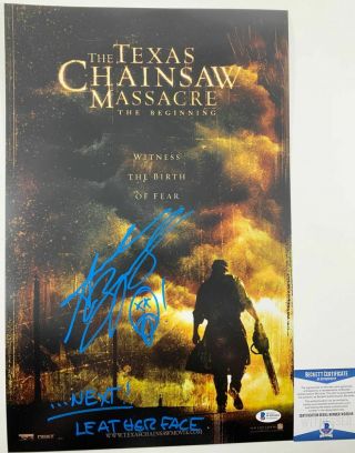 Andrew Bryniarski Autographed The Texas Chainsaw Massacre 11x17 Poster A Bas