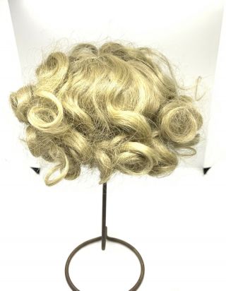 Blonde Curly Real Hair? Doll Wig Size 10 - 11