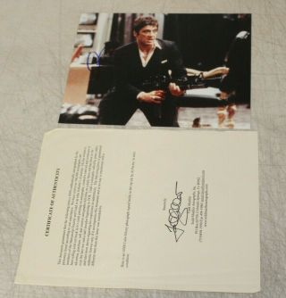 Al Pacino Signed Scarface Authentic Autographed 8x10 Photo Certificate