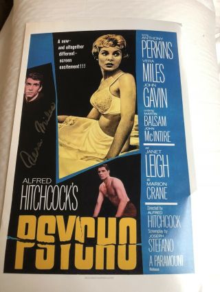Vera Miles Psycho Signed Autographed 11x17 Movie Poster Lila Crane Hitchcock