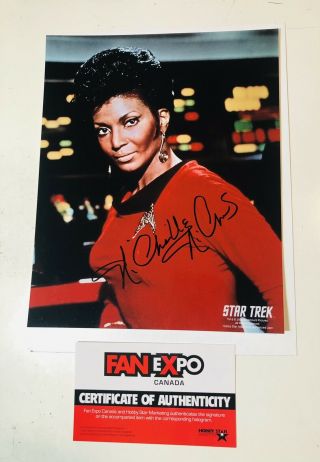 Star Trek Uhura Nichelle Nichols Signed Photo With Fanexpo