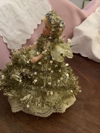 Vintage Kitsch 60s Christmas Fairy Tree Topper Sindy Lookalike Doll 2