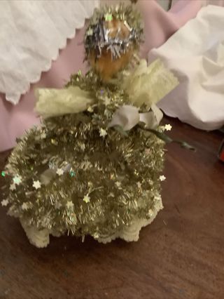 Vintage Kitsch 60s Christmas Fairy Tree Topper Sindy Lookalike Doll 3
