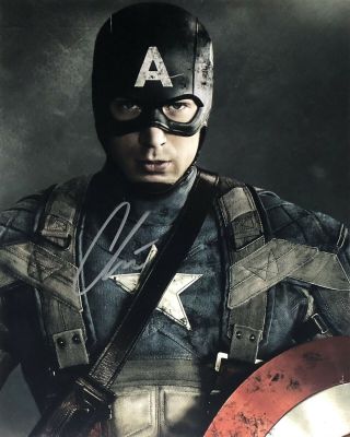 Chris Evans - Captain America - Autograph - Hand Signed W/