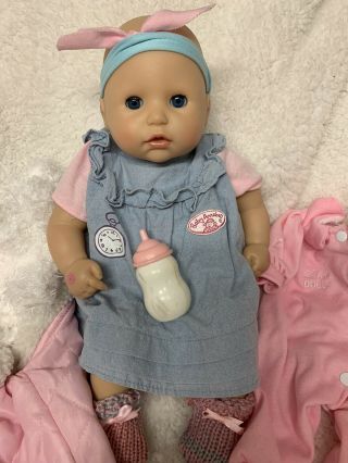 First Baby Annabell Interactive 2008 Doll 36cm Clothes Carrier Bottle Talks Cry