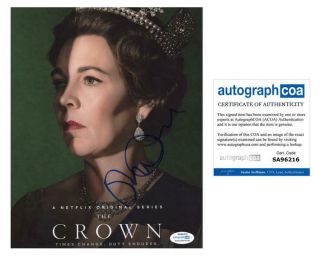 Olivia Colman " The Crown " Autograph Signed 