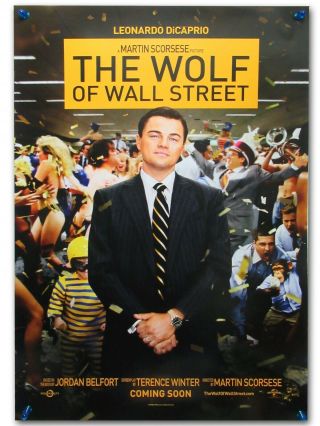 The Wolf Of Wall Street D/s One Sheet Movie Poster Leonardo Dicaprio