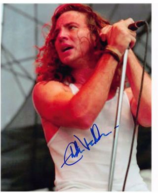 Eddie Vedder Pearl Jam Signed Autographed 8 X 10 Photo With