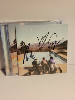 Jonas Brothers Happiness Begins Signed Autographed Cd Booklet Nick Joe Kevin