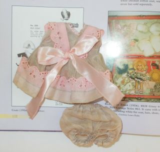 Vintage Vogue Ginny Doll Organdy Dress & Panties From Rich Uncle Trunk 828 1954