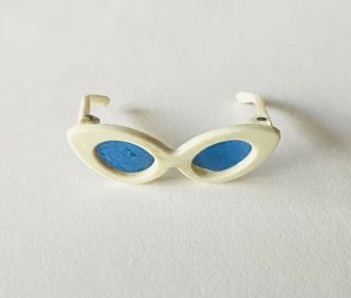 Vintage 1959 - 1961 Blue White Sunglasses For Ponytail Bubble Cut Barbie