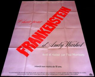 1973 Flesh For Frankenstein French Poster Andy Warhol 