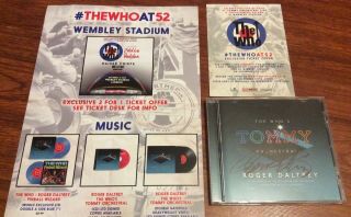 Roger Daltrey Signed The Who’s Tommy Orchestral Cd From London Pop Up Shop Who