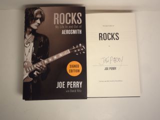Joe Perry Aerosmith Signed Autograph Rocks 1st Limited Edition Book