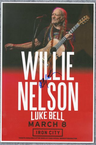 Willie Nelson Autographed Gig Poster Always On My Mind