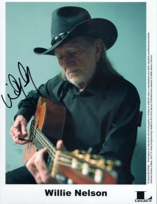 Willie Nelson Outstanding Country Legend - Hand Signed Autographed Photo
