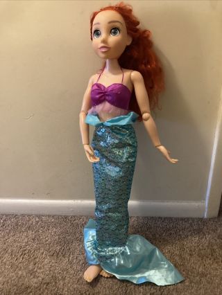 Disney Princess Ariel Doll My Size 32 " Tall Playdate Ariel Doll