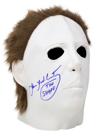 James Jude Courtney Signed Michael Myers Mask The Shape Inscribed Jsa