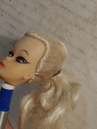 Vintage Eegee EG Babette Barbie Clone Doll Platinum Ponytail HEAD ONLY 3