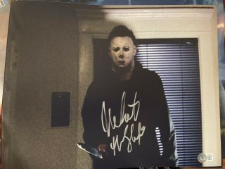 Beckett Certified 11x14 Photo Nick Castle Halloween Michael Myers Signed Kills