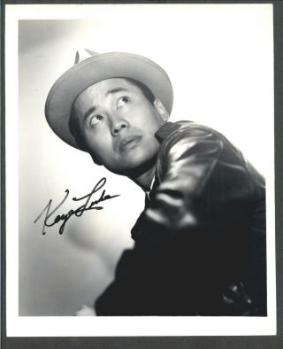 Keye Luke - Signed Vintage Celebrity Autograph Photo - Charlie Chan