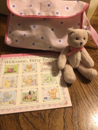 American Girl Bitty Baby Welcome Book & Bear Jointed With Wipes Reserved Listing