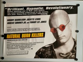 Natural Born Killers Movie Quad Poster Woody Harrelson,  Juliette Lewis