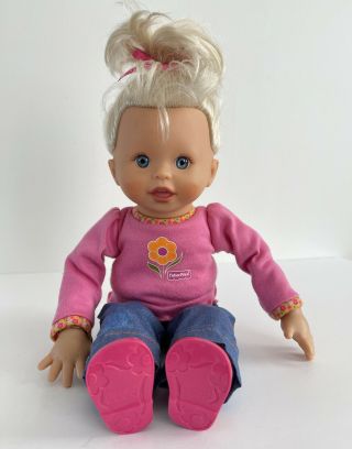 Fisher Price Little Mommy Baby Knows Baby Doll Bilingual 16”