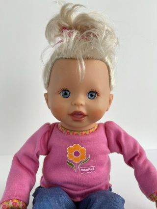 Fisher Price Little Mommy Baby Knows Baby Doll Bilingual 16” 2