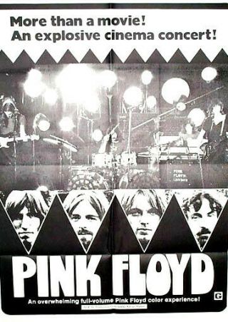 Pink Floyd Aka " Live At Pompeii " (1972) Usa One Sheet