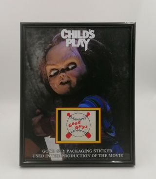 Childs Play Good Guy Packaging Sticker Display Movie Prop Chucky Horror
