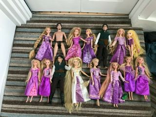 Huge Bundle Of 15 Disney Tangled Dolls