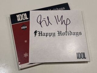 Billy Idol Signed Happy Holidays Cd Autographed Generation X