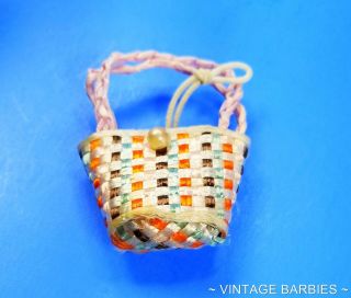 Vintage Clone Of Japanese Exclusive Barbie Doll Straw Purse Minty 1960 