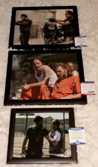 Tommy Flanagan & Ryan Hurst Signed Sons Of Anarchy 2 - 11x14 & 1 - 8×10 Photo 