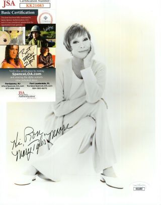 Mary Tyler Moore Actress Hand Signed Autograph 8x10 Photo With Jsa