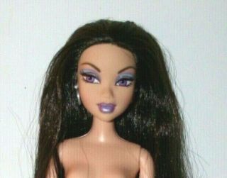 My Scene Barbie Doll Nolee Black Hair,  Purple Eyes,  & Purple Lips