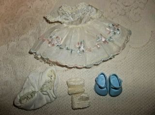 Doll Clothes For 7 - 8 " Ginny,  Muffie,  Wendy,  Ginger Dress,  Panties,  Shoes & Socks